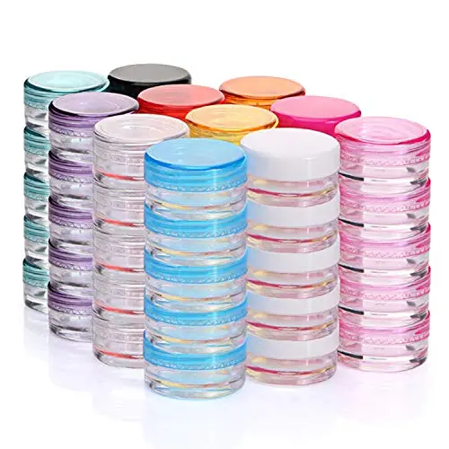 Goiio 5 Gram/ 5ML Plastic Pot Jars, Cosmetic Containers, Samples Container(11 colors, 55 Pcs) Goiio 5 Gram/ 5ML Plastic Pot Jars, Cosmetic Containers, Samples Container(11 colors, 55 Pcs)