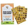 Organic Beeswax Food Wrap by BeeHealthy Lab, Set of 3 Reusable Storage Wraps, Alternative Covers for Sandwich, Cheese, Avocado, Bread and Bowls, Zero Plastic, Biodegradable, Sustainable Bees Cloth