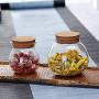 Sealed Glass Jars Borosilicate Heat Resistant Transparent Glass Storage Jars Flower Tea Dried Fruit Nuts Cans,500Ml 4Pcs