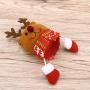 NUOBESTY 3pcs Christmas Candy Jar Food Storage Container Christmas Reindeer Elk Clear Plastic Gift Bottle Holder Container Box Xmas Holiday Party Decoration Ornament