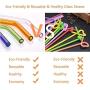 HEALTHY Glass Straws Private Solid Box Multi Color 200 mm X 8mm Reusable Drinking Straw Case Set Perfect for Home, Office or Gift - Green, Orange, Pink, Blue (Green)