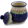 Polish Pottery Jar with Lid and Handles 8-inch Spring Flowers