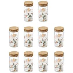 Flameer 10Pcs Mini Tiny Clear Glass Jars Bottles with Cork Stoppers for Arts & Crafts, Projects, Decoration, Party Favors