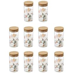 LOVIVER 10Pcs Small Glass Bottles with Cork Stopper Tiny Clear Vials Storage Container for Art Crafts Projects Decoration Party Supplies