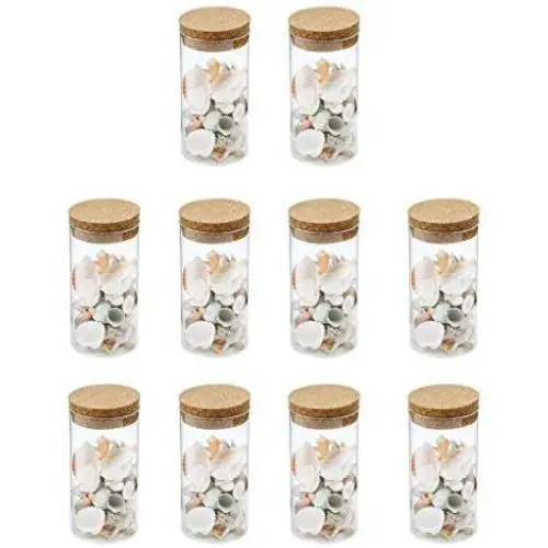 10 Pièces Mini Bouteilles en Verre Transparent avec Bouchons en Liège pour Loisirs Créatifs, Projets, Décoration, Cadeaux de Fête 10 Pièces Mini Bouteilles en Verre Transparent avec Bouchons en Liège pour Loisirs Créatifs, Projets, Décoration, Cadeaux de Fête