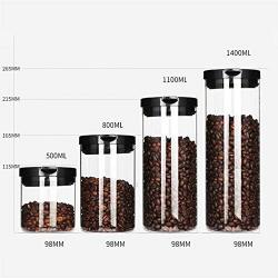 WH- 4 Sets Beans Sealed Glass Jar Storage Tank Nut Snack Food Storage Milk Cans Tea Caddy