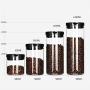 WH- 4 Sets Beans Sealed Glass Jar Storage Tank Nut Snack Food Storage Milk Cans Tea Caddy