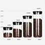 WH- 4 Sets Beans Sealed Glass Jar Storage Tank Nut Snack Food Storage Milk Cans Tea Caddy