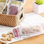 OBR KING 3PCS Sealing Food Snack Storage Bag Reusable Mason Jar Shape Zip Lock Bag (L)