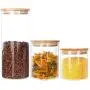Fecihor Food Storage Canisters set of 3,18 oz / 25 oz / 52 oz, Glass Storage Container with Lid BPA Free Glass Storage Jars for Food Storage & Organization Fecihor Food Storage Canisters set of 3,18 oz / 25 oz / 52 oz, Glass Storage Container with Lid BPA Free Glass Storage Jars for Food Storage & Organization