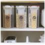 Multi-Grain Storage Box,Transparent Plastic Storage Box,Food Storage Airtight Container,Dry Dried Food Storage Container Box,Cereal & Dry Food Storage Container,Leak Proof with Locking (2spaces)