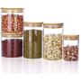 Ensemble de 4 Pots en Verre Étanches HOMELUNY pour le Stockage Maison, Idéal pour Bonbons, Biscuits, Riz, Sucre, Farine, Snacks - Garde les Aliments au Sec et Frais (6,5x10cm) Ensemble de 4 Pots en Verre Étanches HOMELUNY pour le Stockage Maison, Idéal pour Bonbons, Biscuits, Riz, Sucre, Farine, Snacks - Garde les Aliments au Sec et Frais (6,5x10cm)