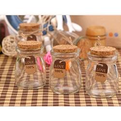 10 Pcs 100 ml Pudding Glass Bottle Jam Jar for Storage Candy Cans Storage Transparent Glass Jars