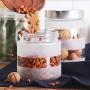 Glass Sealed Jars, Kitchen Household Grain Containers, Storage Spices/Pasta/Oatmeal/Coffee Beans