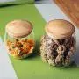 Creative Mason Jar Spices Borosilica Glass Jars With Lid Sealed Kitchen Storage Bottle Coffee Sugar Bulk Container Candy Cans Large Glass Storage Containers With Lids