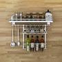 Wall Mount Spice Rack Storage Organizer, Kitchen Seasoning Hanging Rack for Pantry Herb Jar Bottle Cans Holder Kitchen Shelf Storage with 3 hooks, Durable - SUS304 Stainless Steel by Colture