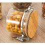 Sealed Glass Storage Jar Food Grains Moisture-proof Transparent Bottle Tea Coffee Seal Storage Cans DELICATEWNN (Capacity : 400ml)