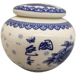 THY HOME Exquisite Oriental Ceramic Tea / Coffee Storage Jar Crock Canister