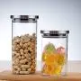 Food Glass Storage Tank Sealed Can with Lid Food Storage Canister for Serving Tea, Coffee, Spice, Candy, Cookie