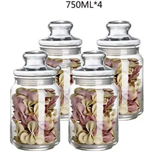 Bouteilles en verre scellées, contenants d'épices/pâtes/avoine/café pour la maison et la cuisine Bouteilles en verre scellées, contenants d'épices/pâtes/avoine/café pour la maison et la cuisine