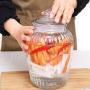 Glass Sealed Jars, Kitchen Household Grain Containers, Storage Spices/Oatmeal/Beans/Kimchi