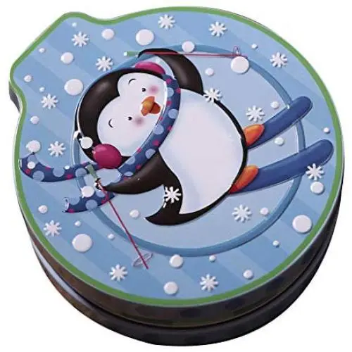 HSada Weihnachtsgewürzbehälter - Eisenrunde Weihnachtsbäume Ornament Glaskaraffe Süßigkeitenbehälter Kindergeschenk für DIY Kerzen, Trockenlagerung, Gewürze, Tee, Süßigkeiten, Partygeschenke