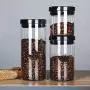 WH- 4 Sets Beans Sealed Glass Jar Storage Tank Nut Snack Food Storage Milk Cans Tea Caddy
