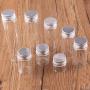 10ml 15ml 20ml 25ml 30ml(1OZ) 40ml 50ml 60ml(2OZ) Transparent Glass Spice Bottles Jars Terrarium With Silver Screw Cap,10ml