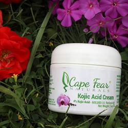 Cape Fear Naturals - Kojic Acid Cream - Natural Skin Lightener, Even Skin Tones - 2oz jar, 4% Kojic Acid