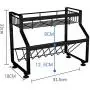 HUShjsd Spice Rack,304 Stainless Steel,Tiered Hanging Shelf for Spice Jars - Storage in Cupboard, Punch-free Kitchen Rack Floor Multi-layer Black Storage Rack (Size : Small) HUShjsd Spice Rack,304 Stainless Steel,Tiered Hanging Shelf for Spice Jars - Storage in Cupboard, Punch-free Kitchen Rack Floor Multi-layer Black Storage Rack (Size : Small)