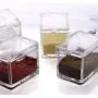 4 Pieces Kitchen Seasoning Racks Spice Pots Transparent Boxes Storage Containers Condiment Jars Set with Spoons 4 Pieces Kitchen Seasoning Racks Spice Pots Transparent Boxes Storage Containers Condiment Jars Set with Spoons