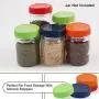 24er Set Verschiedene Farbige Kunststoff Regular Mouth Mason Jar Deckel Anti-Rutsch-Halterung für Mason Canning Ball Gläser