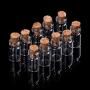 10pcs 0.5mL/1mL/2mL/20mL Transparent Mini Glass Wish Bottle Vial with Cork Stopper Storage Pendant