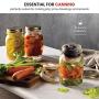 Glass Jars - 12 Pack (17 Ounce) with Airtight Lid for Canning Fermenting Preserving Storing Clear