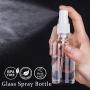 2oz Clear Glass Spray Bottles for Essential Oils, Small Spray Bottle with Plastic Sprayer - Set of 3