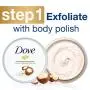 Dove Körperwaschmittel und Körperpeeling, Peeling und tiefe Feuchtigkeit – 3er Set