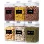 Airtight Food Storage Containers, Vtopmart 6 Pieces Small BPA Free Plastic Cereal Containers with Easy Lock Lids,for Kitchen Pantry Organization and Storage,Include 24 Labels Airtight Food Storage Containers, Vtopmart 6 Pieces Small BPA Free Plastic Cereal Containers with Easy Lock Lids,for Kitchen Pantry Organization and Storage,Include 24 Labels