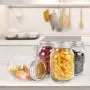 16 OZ Mason Jars Betrome 12 Pack Glass Storage Jars with Silver Lids and Bands for Jam,Jelly,Honey, Beans,Herbs,Spice,Baby Food