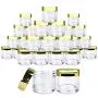 Beauticom 30 Pieces 30G/30ML(1 Oz) Round Clear Jars with Metallic GOLD Flat Top Lids for Herbs, Spices, Loose Leaf Teas, Coffee & Other Foods- BPA Free Beauticom 30 Pieces 30G/30ML(1 Oz) Round Clear Jars with Metallic GOLD Flat Top Lids for Herbs, Spices, Loose Leaf Teas, Coffee & Other Foods- BPA Free