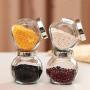HOUSIYU Sealed Storage Tanks Inclined Glass Snacks Candy Nuts Grain Candy Jars, Suitable for Home Kitchen Bathroom Organization and Storage, 1500ML