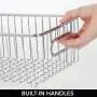 mDesign Metal Farmhouse Kitchen Pantry Food Storage Organizer Basket Bin - Wire Grid Design for Cabinet, Cupboard, Shelf, Countertop - Holds Potatoes, Onions, Fruit - Large, 4 Pack - Chrome mDesign Metal Farmhouse Kitchen Pantry Food Storage Organizer Basket Bin - Wire Grid Design for Cabinet, Cupboard, Shelf, Countertop - Holds Potatoes, Onions, Fruit - Large, 4 Pack - Chrome