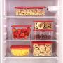 HOBULL 6Pcs Food Storage Jar Grain Storage Tanks Airtight Cereal Dispenser Snack Container Storage for Dry Food Flour Nut Sugar with Lid