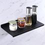 Kitchen Spice Shelf 16" Bathroom Organizer, Angle Simple Aluminium Reversible Mounting Floating Shelf, Spice Jar Holder, Bathroom Kitchen Storage Rack, Versatile Wall Shelf, Matte Black