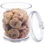MetroDecor mDesign Kitchen Storage Jar for Treats, Cookies, Candy, Chocolate - Set of 2, Clear