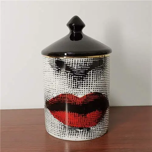 ANH19 Votive Candle Holders Bulk- Retro European Fornasetti Candle Holder Lina Face Scented Candles Cans Ceramic Products Storage Jar Home Desktop Decoration ANH19 Votive Candle Holders Bulk- Retro European Fornasetti Candle Holder Lina Face Scented Candles Cans Ceramic Products Storage Jar Home Desktop Decoration