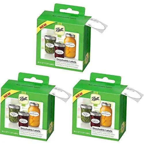 Lösliche Etiketten für Weinkisten, Set von 60 (3er Pack)