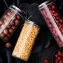 Sealed jar glass Transparent Moisture proof Household Glass bottle storage jar Storage tank Storage bottle Multiple sizes (Size : 1500ml)