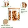 YULEER Airtight Food Storage Containers, 22OZ Glass Jars with Lids,Glass Jar for Serving Candy, Cookie, Rice,Food