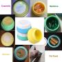 Pack Of 3 Silicone Travel Makeup Containers Leakproof Cream Jars Cosmetic Containers With Sealed Lids Squeezable Toiletry Case For Shampoo,lotion,conditioner(20ml/0.67oz)