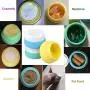 Pack Of 3 Silicone Travel Makeup Containers Leakproof Cream Jars Cosmetic Containers With Sealed Lids Squeezable Toiletry Case For Shampoo,lotion,conditioner(20ml/0.67oz)
